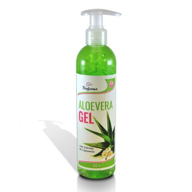 O gel de Aloe Vera enriquecido com extrato de camomila.